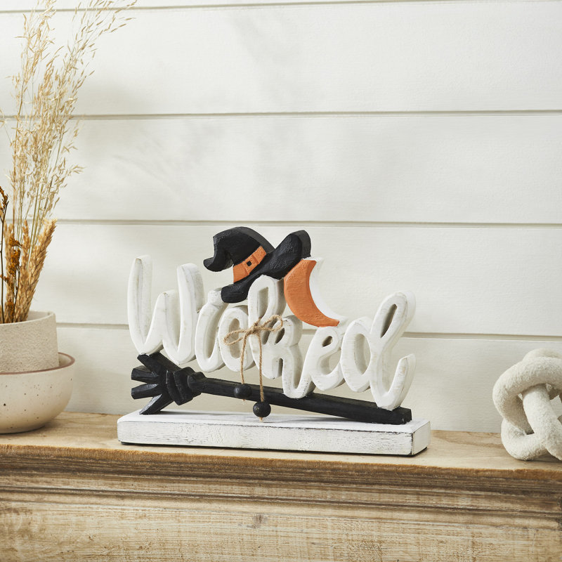 Plaque de table en bois Wicked Witch 8 x 11,5 x 2