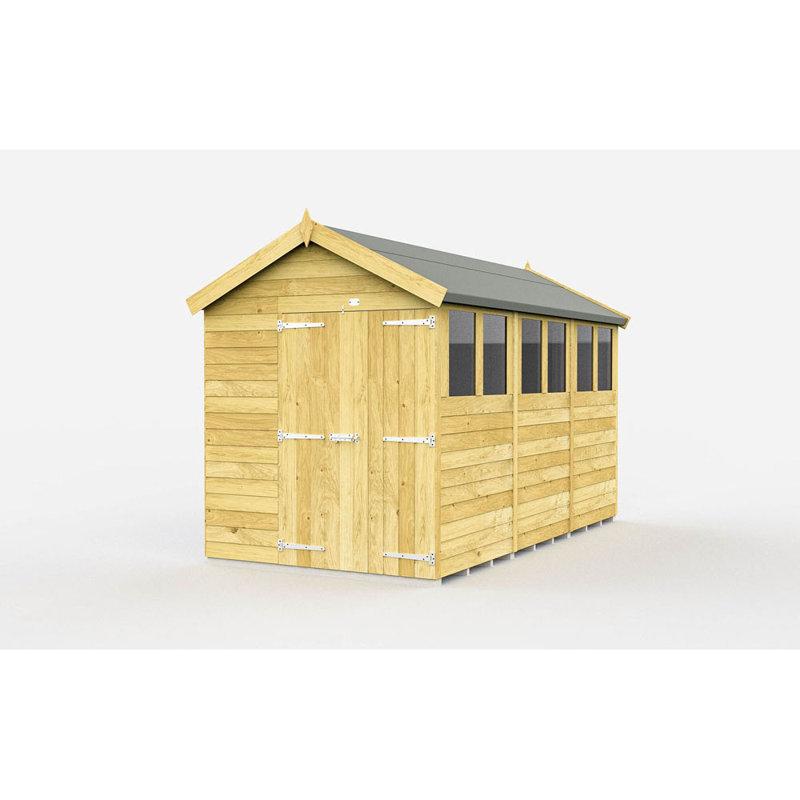 Apex Shed - Double Door with Windows, 7ft x 12ft