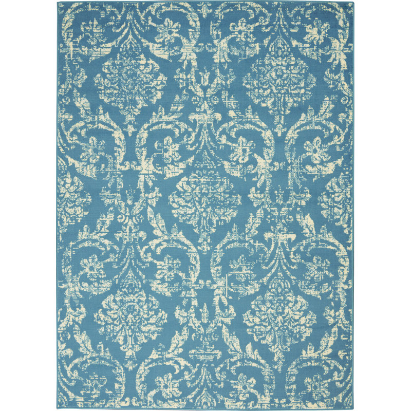 Tapis bleu Sheron, Rectangle 5 pi 3 po x 7 pi 3 po