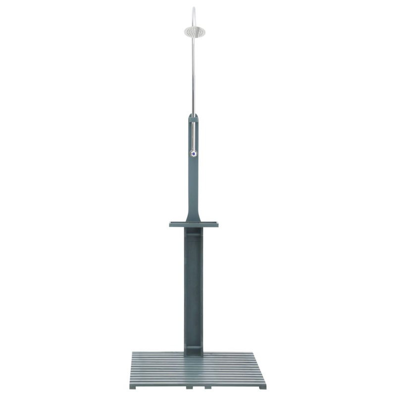 Abheek 221cm H Steel Freestanding Outdoor Shower and Footwash Spout