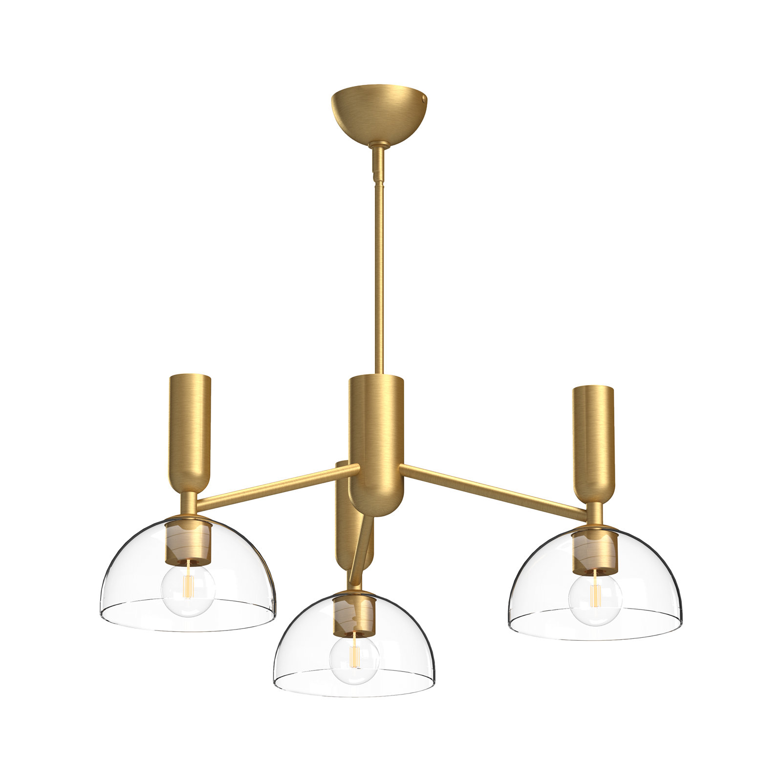 Casoria 3 - Light Metal Chandelier, Brushed Gold
