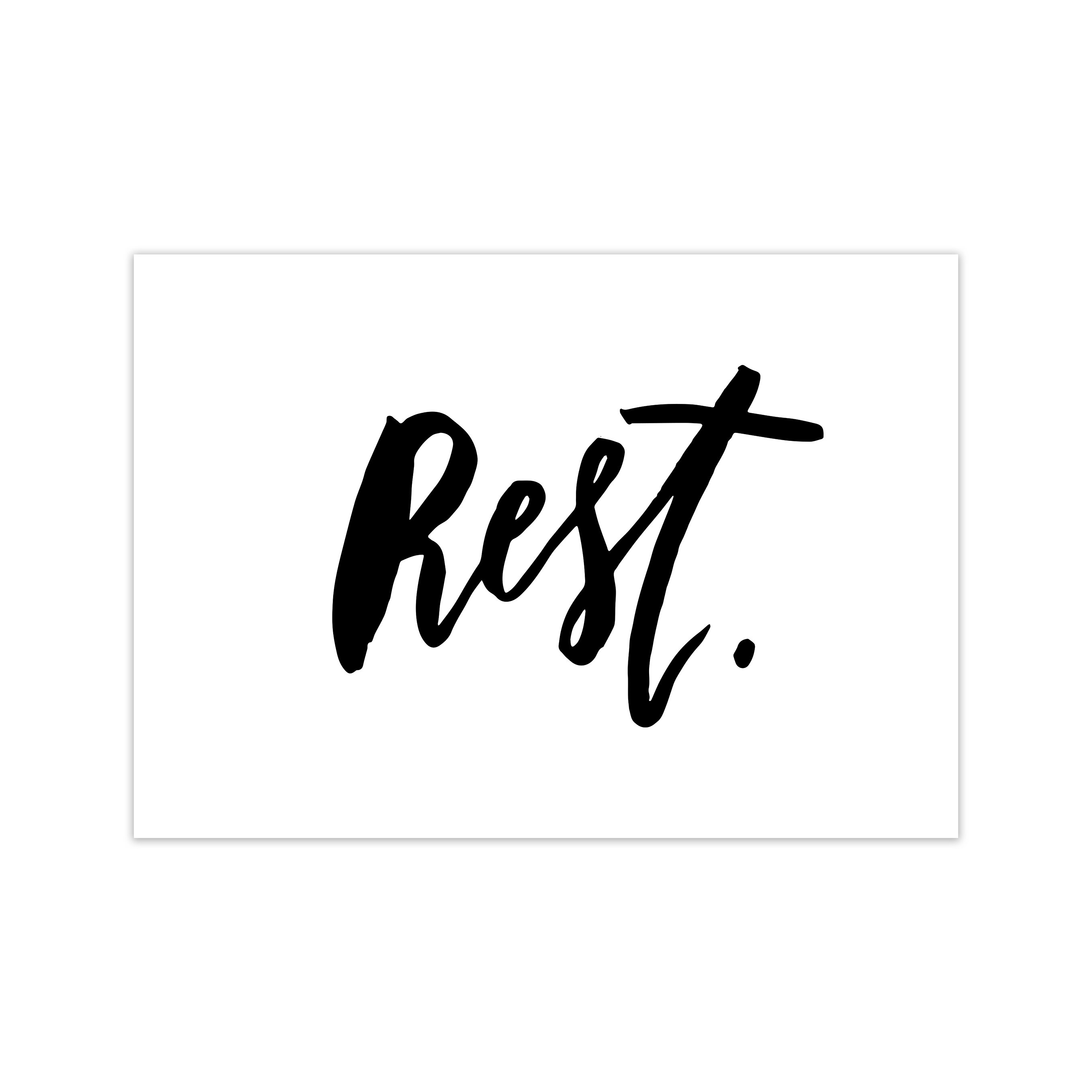 17 Stories Rest - Typography Print on Paper | Wayfair.co.uk