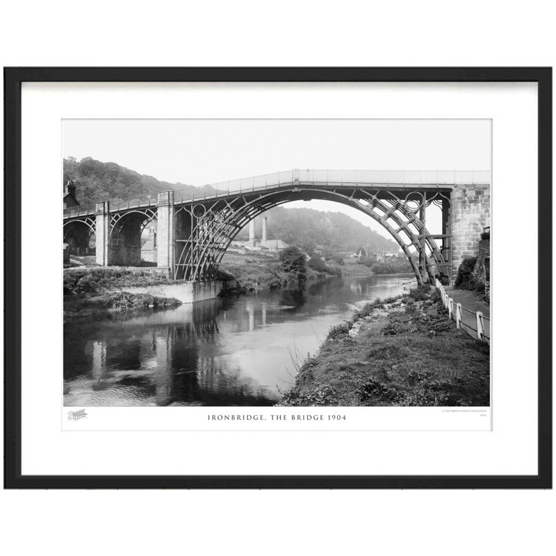 Ironbridge, The Bridge 1904 by Francis Frith - Single Picture Frame Print, 40cm H x 50cm W x 2.3cm D