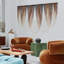 Tapisserie décorative macramée en fibre brune teintée macramé Boho l 57 po x L 41 po-3968335