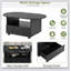 Table basse flexible de style crème avec 2 roues de frein, table d'appoint à plateau en nuage avec tiroir-434505453