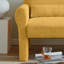 Laine d'agneau jaune pour la maison - Design moderne et élégant et 2 sièges confortables avec coussin lombaire, construction, s'adapte à diverses pièces-1783216677