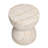 Double Hourglass Travertine Stone Finish Italian Design MgO Side Accent Table