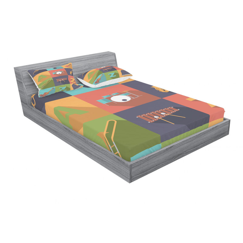Microfiber Sheet Set, Queen Sheet Set with Fitted Sheet
