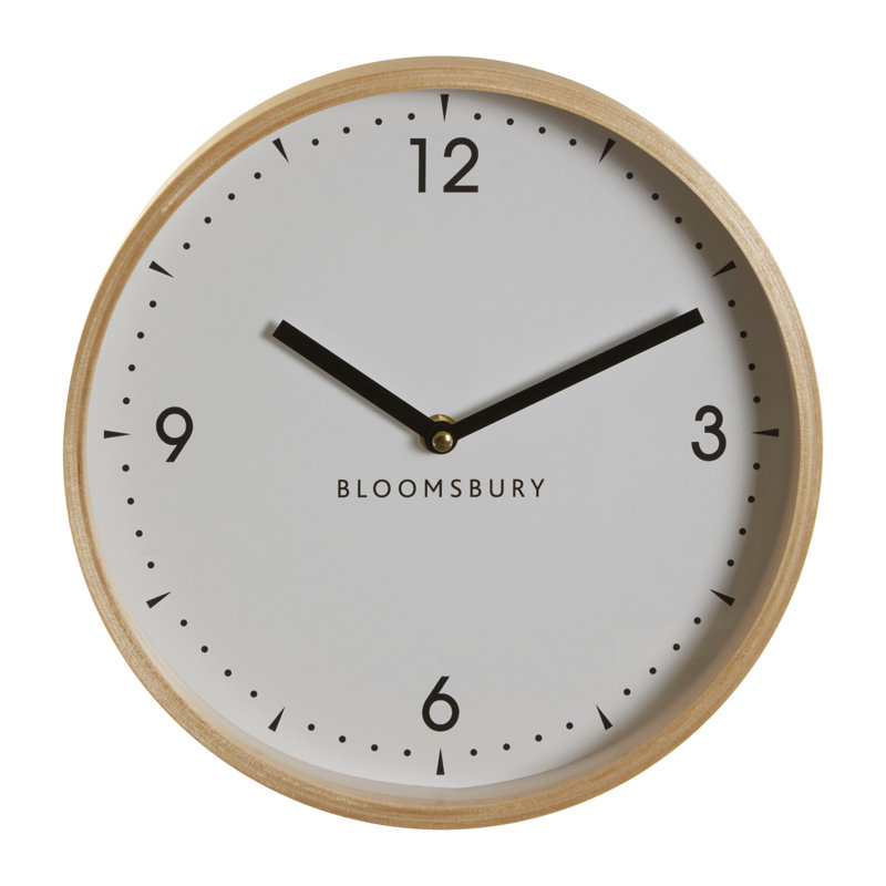 Athol Wood Wall Clock, White