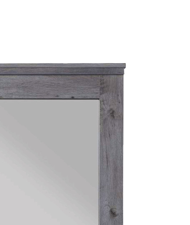 Rustic Gray Oak Finish Mirror