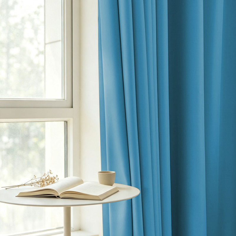 Rideau de porte haute précision 1 panneau, disponible en plusieurs couleurs et tailles, Sky Blue 5#, 100"Wx108"L