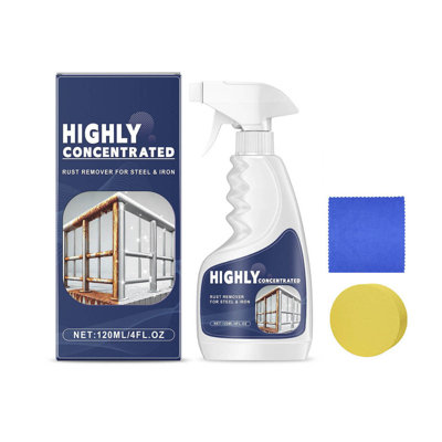 cleaning solution Powerful Rust Remover Heavy-Duty Metal Cleaner Multi-Purpose Rust Remover Suitable For Metal Stainless Steel And Automotive Parts Fast-acting Results 120ml