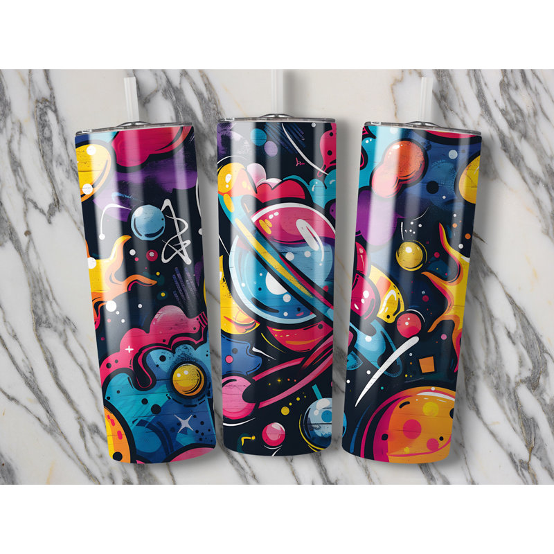 Choose Handmade Tumblers 591ml Vacuum Insulated Stainless Steel (18/8) Travel Tumbler with Straw