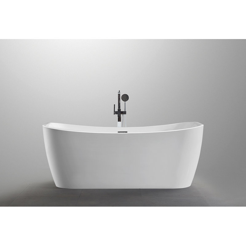 Toulouse 66.9'' x 31.4'' Freestanding Soaking Acrylic Bathtub
