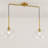 Quwan 2 - Light Gold Kitchen Island Pendant