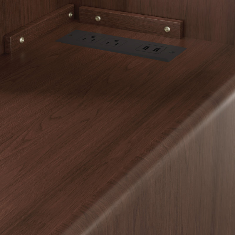 Corner Table With Open Shelves