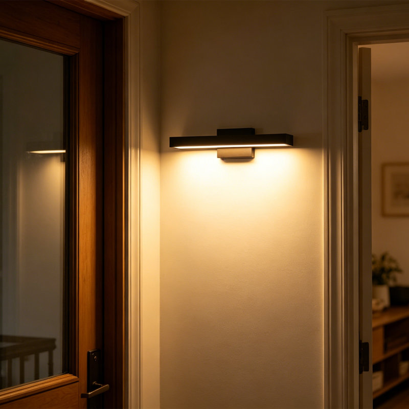 1-Light Black Linear Dimmable LED Outdoor Wall Sconce