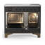 Cuisinière à induction 40 pouces avec 6 éléments à induction en graphite mat Majestic III Series (garniture brunie)-124828857-124828868