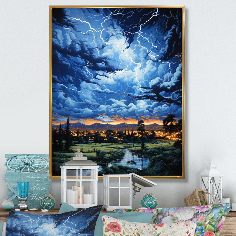 " Lightning Lightning Dance Pastoral ", 20" H x 12" W x 1" D, Gold