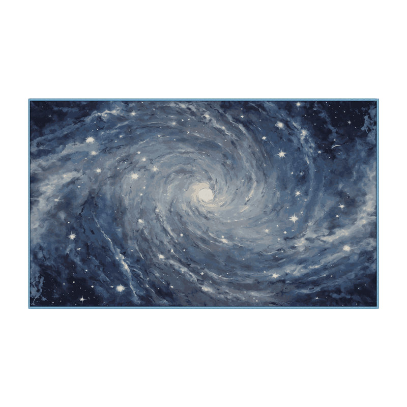 Tapis bleu lavable à la machine, Rectangle 8 pi x 12 pi