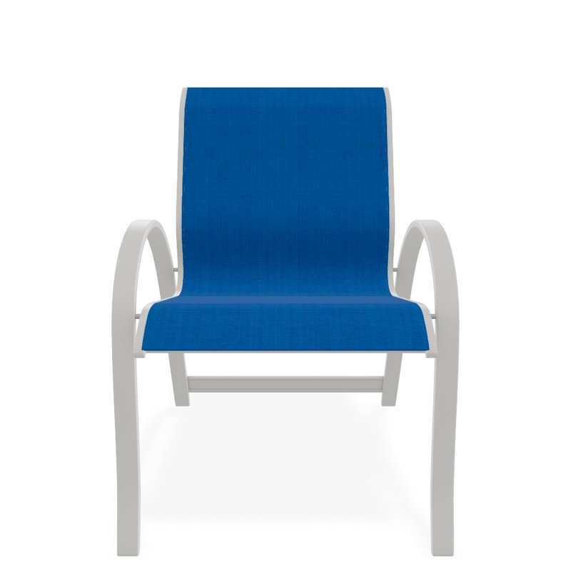 Fauteuil de salle à manger empilable Hiraku, Bleu pacifique, Neige