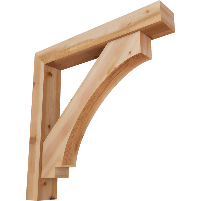 Support de bloc impérial avec entretoise décalée, Cèdre rouge occidental de l 7 1/2 po (lisse), 48 X 48