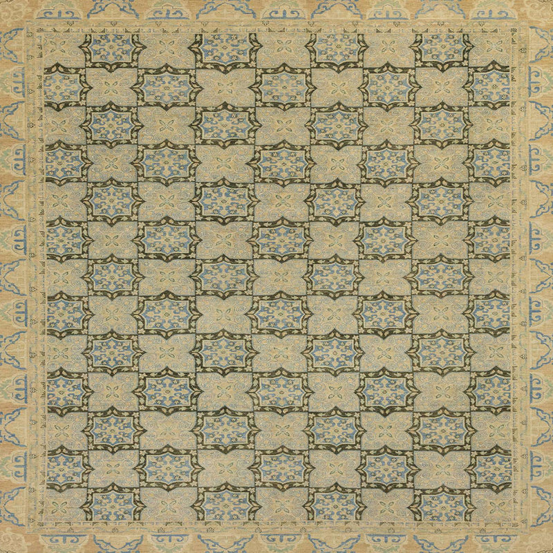 Abstract Indoor Rug, Square 7'