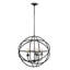 Lustre globe en bronze à 5 lumières Florentin