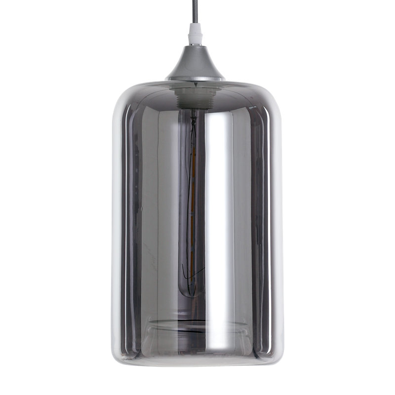 Aevyn 1 - Light Cylinder Pendant, Silver, Black