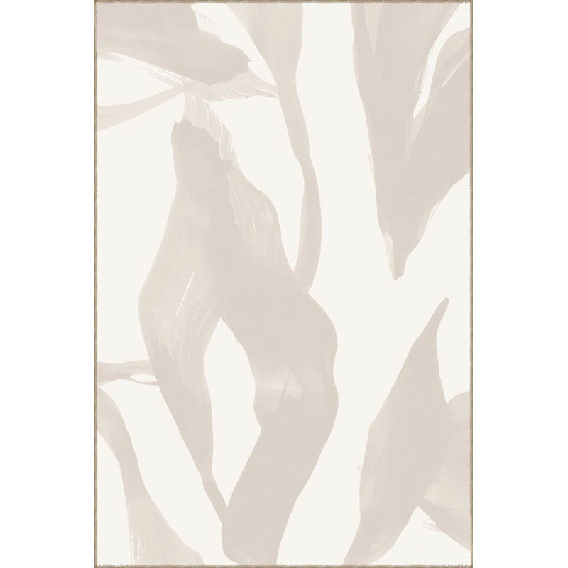 Tapis lavable à motifs crème Modern, Sous-tapis rectangulaire 2 pi 4 po x 3 pi 11 po