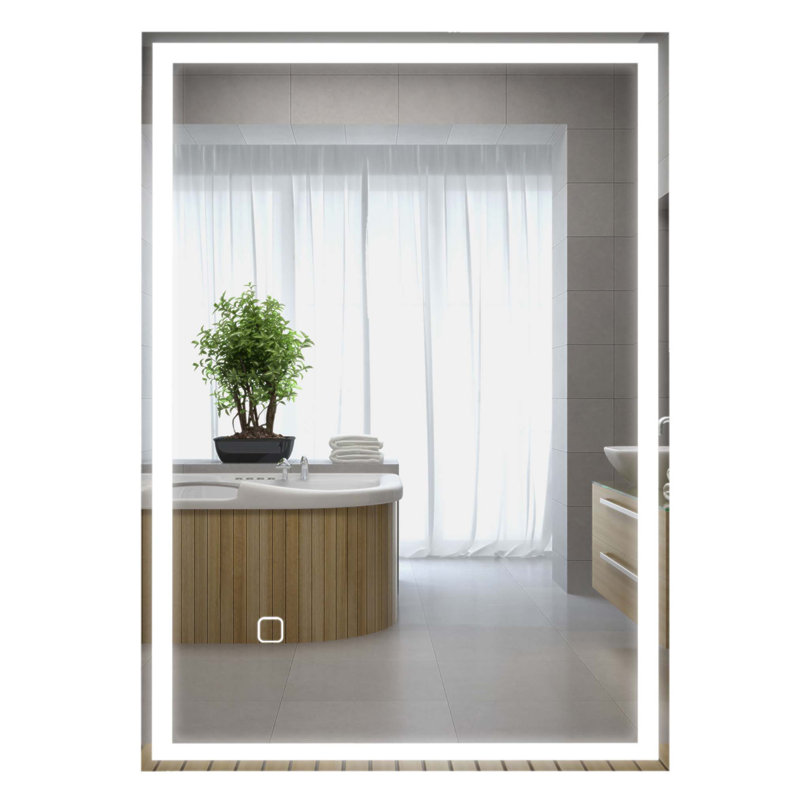 Miroir de salle de bain à intensité variable avec lumières DEL, 3 couleurs et fonction de mémoire pour un éclairage amélioré et un attrait esthétique