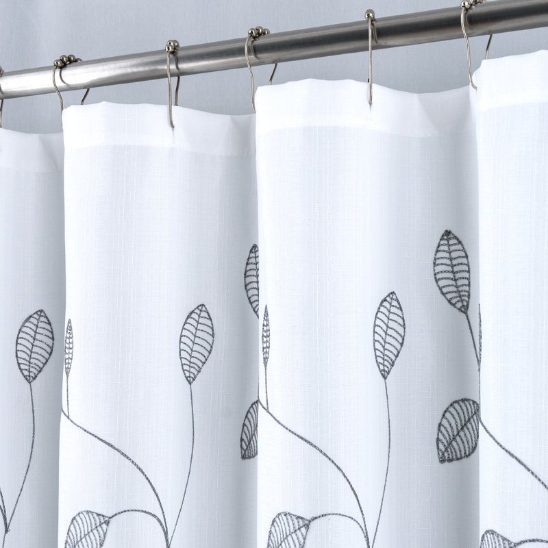 Rideau de douche Leaf, Argent argent