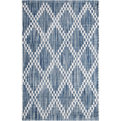Tapis indigo tissé à la main Harlequin