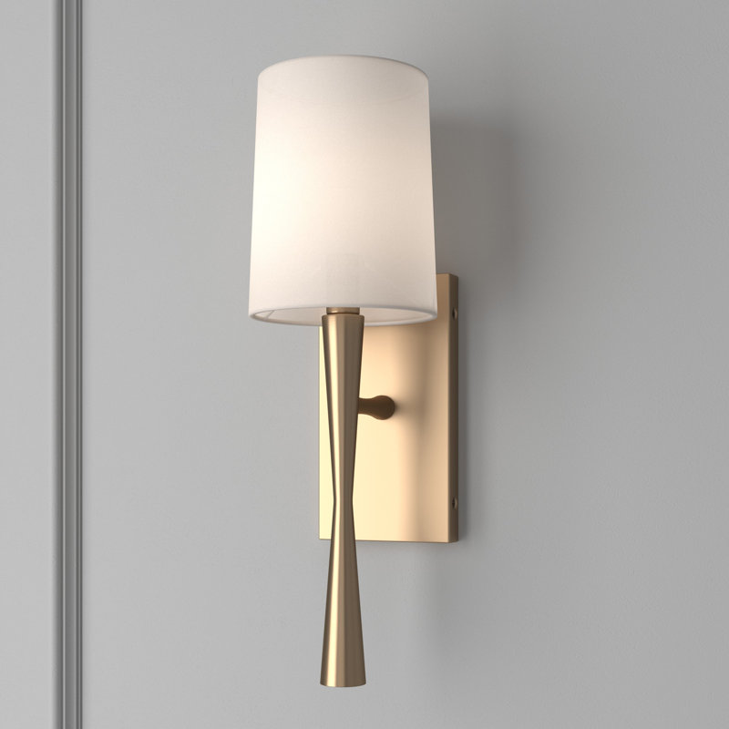 Averee 5.5" W 1-Light Dimmable Wallchiere, Aged Brass