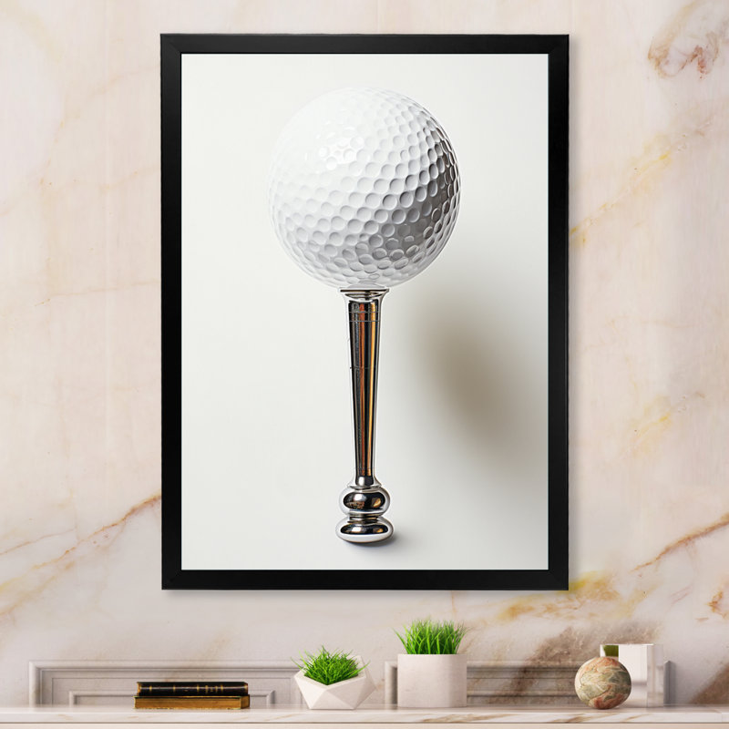Latedra Minimalisme Golf Tees X - Art mural de golf, Cadre photo noir, H 44 po x l 34 po x P 1,5 po