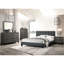 Mobilier de chambre à coucher moderne: lit double gris anthracite avec tête de lit élégante et plateforme avec structure rembourrée robuste-4183894-4183882