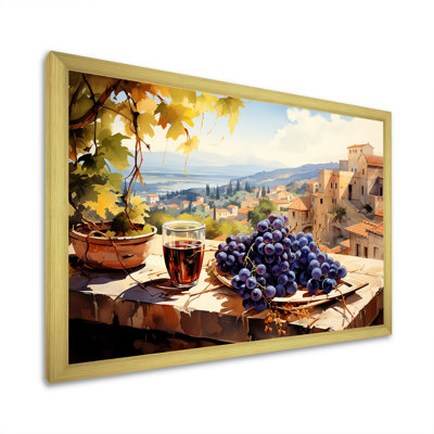 «Mauve Vineyard Tuscan balcon Views - Wine», art mural