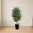 Ficus Artificial Tree in Black Metal Planter