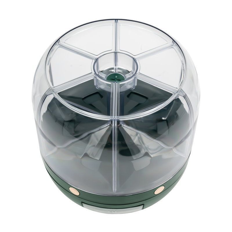 Darryon 6-Grid 13.2Lbs Rotating Rice Dispenser Grain Storage Container