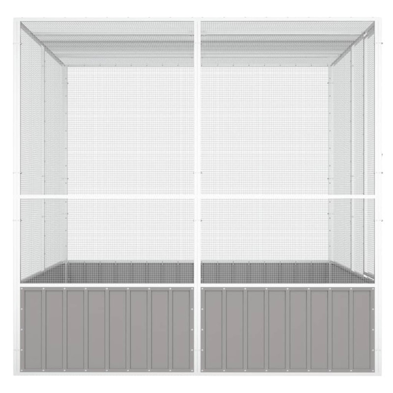 Cage à oiseaux 83,3 po, gris