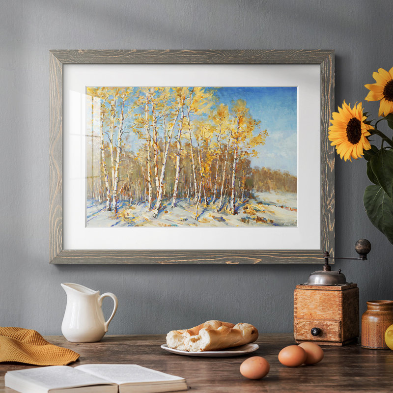 Arbres en automne, H 18 po x l 26 po x P 1,5 po, Gris