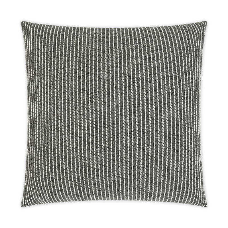 Linus Indoor/Outdoor Pillow Cover & Insert, Square 22", Graphite