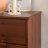 Solid Wood Groove Handle 2-Drawer Nightstand-1975598145