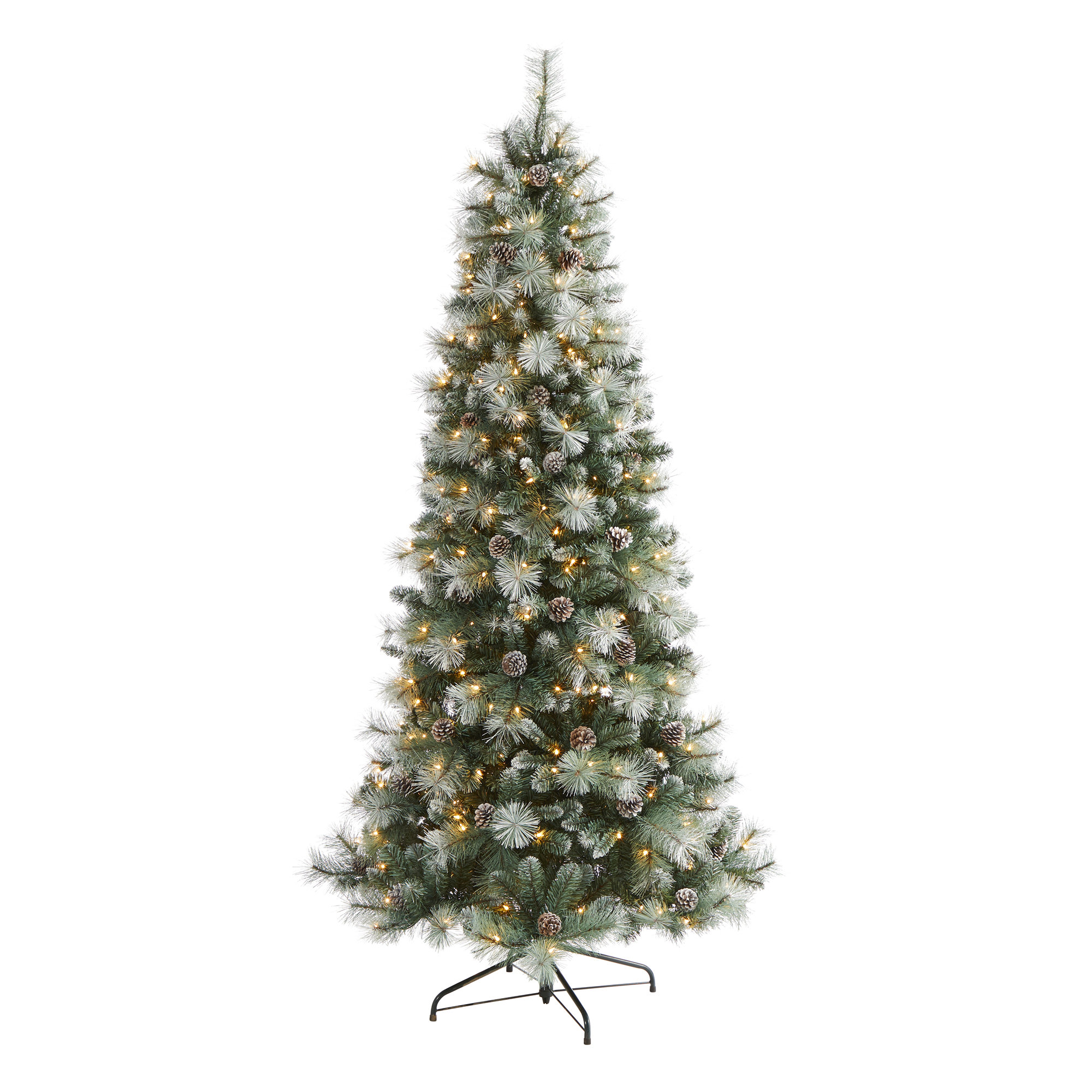 Lighted Artificial Pine Christmas Tree, 7' H