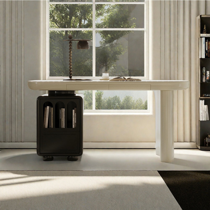 Bureau minimaliste de style français, H 29,53 po x l 55,12 po x P 23,62 po