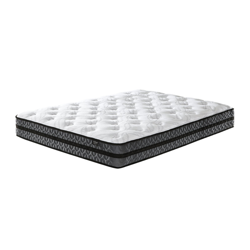 California King White Gel Memory Foam Innerspring Mattress