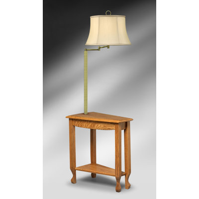 Becks 60'' Light Oak Task Floor Lamp