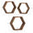 Emeria 3 Piece Hexagon Floating Shelf-633166845