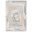 Tapis abstrait gris / ivoire en laine / coton touffeté à la main 924 Ebony-108597107