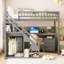 Lit mezzanine simple avec deux commodes, bureau et bande lumineuse-1493599195-1493599192